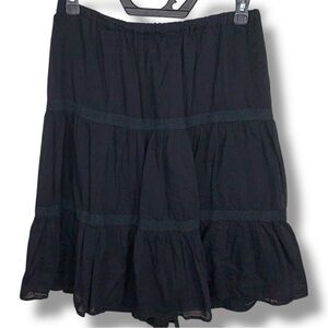 Vintage XL Overdrive Black Peasant Skirt Whimsygoth Elastic Broomstick Goth